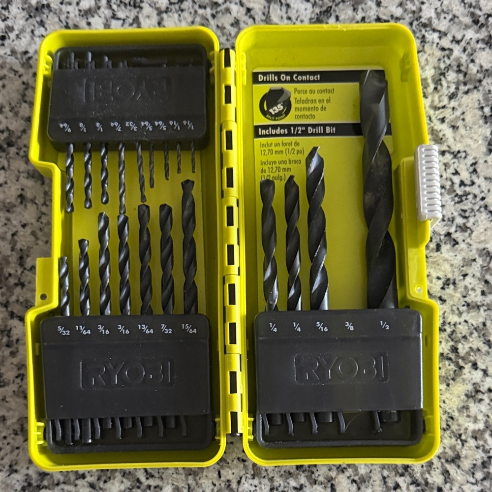 RYOBI Drill Bit Set with Case